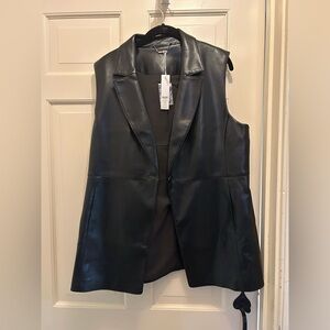 Chicos black vegan leather vest